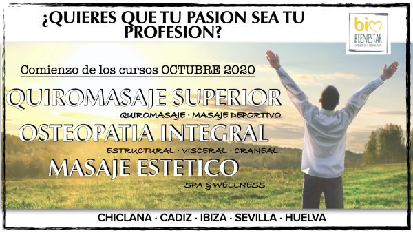 cursos de quiromasaje masaje y osteopatia en Chiclana Cadiz Ibiiza Seviilla